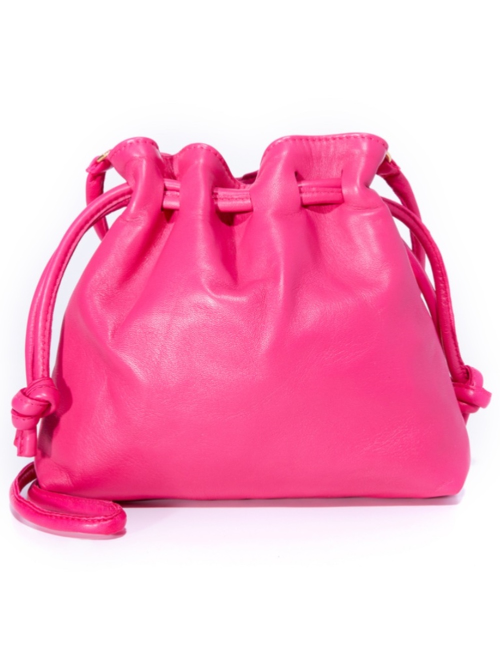 Clare V. Petite Henri Drawstring Bag in Hot Pink
